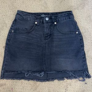 Black Denim Skirt